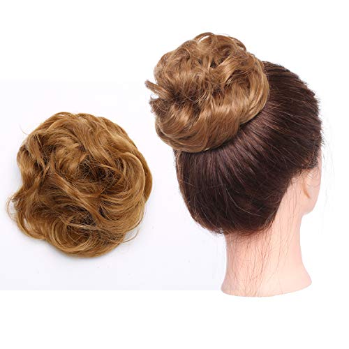 Curly Messy Hair Bun Extension Updo Hairpiece - Image 86