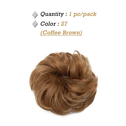 Curly Messy Hair Bun Extension Updo Hairpiece - Image 9