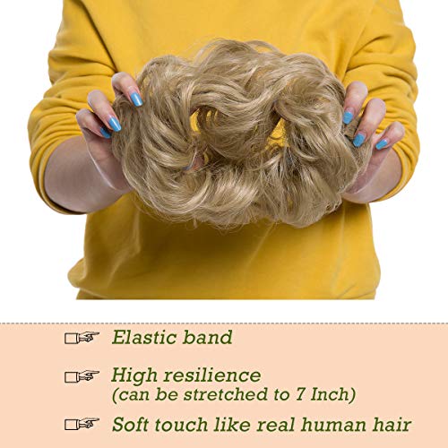 Curly Messy Hair Bun Extension Updo Hairpiece - Image 91