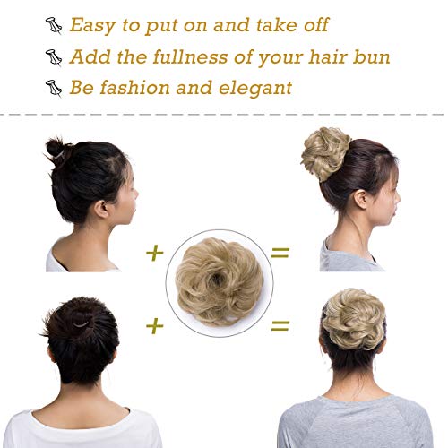 Curly Messy Hair Bun Extension Updo Hairpiece - Image 93