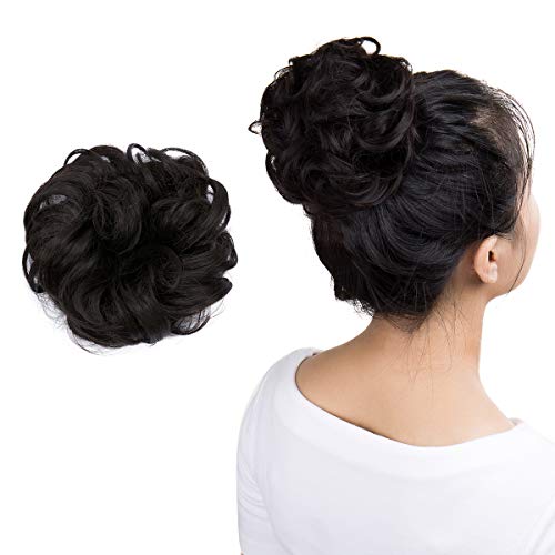 Curly Messy Hair Bun Extension Updo Hairpiece - Image 94