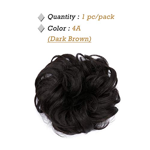 Curly Messy Hair Bun Extension Updo Hairpiece - Image 95