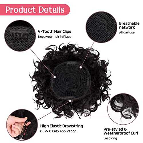 Curly Messy Hair Bun Hair Piece Elastic Drawstring - Image 10