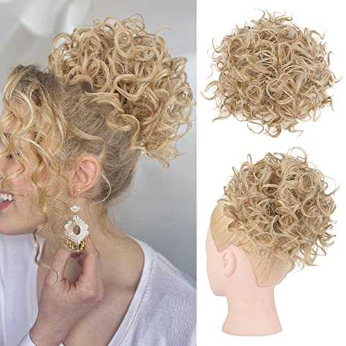 Curly Messy Hair Bun Hair Piece Elastic Drawstring - Image 12