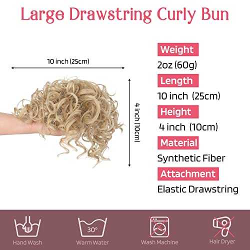 Curly Messy Hair Bun Hair Piece Elastic Drawstring - Image 13