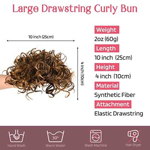 Curly Messy Hair Bun Hair Piece Elastic Drawstring - Image 17