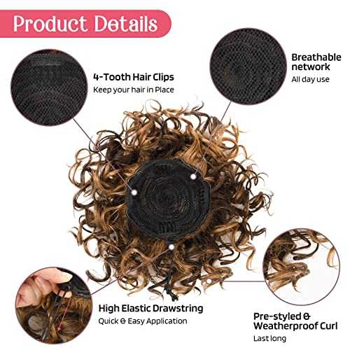 Curly Messy Hair Bun Hair Piece Elastic Drawstring - Image 18