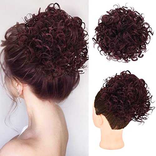 Curly Messy Hair Bun Hair Piece Elastic Drawstring - Image 20
