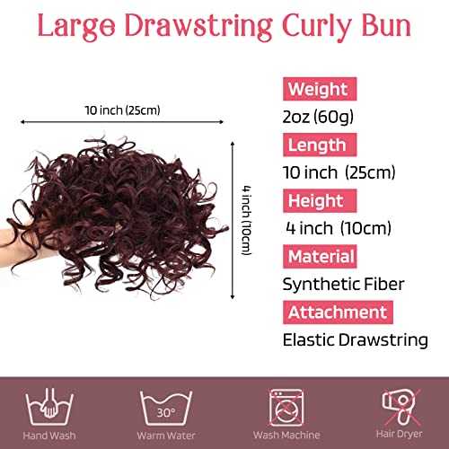 Curly Messy Hair Bun Hair Piece Elastic Drawstring - Image 21