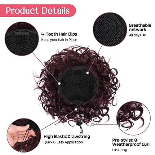 Curly Messy Hair Bun Hair Piece Elastic Drawstring - Image 22