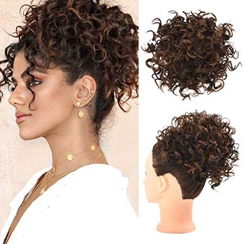 Curly Messy Hair Bun Hair Piece Elastic Drawstring - Image 24