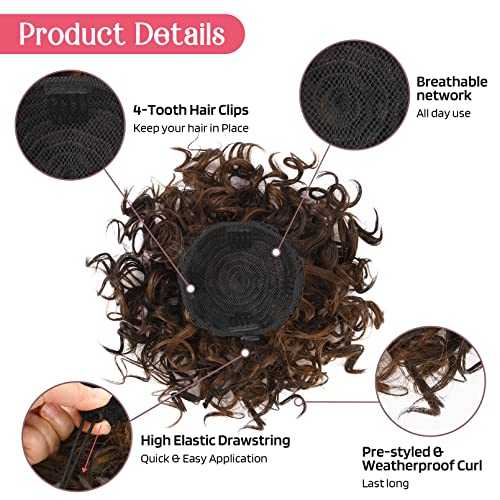 Curly Messy Hair Bun Hair Piece Elastic Drawstring - Image 25