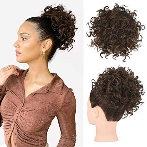 Curly Messy Hair Bun Hair Piece Elastic Drawstring - Image 27