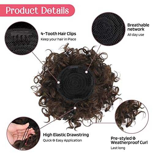 Curly Messy Hair Bun Hair Piece Elastic Drawstring - Image 29