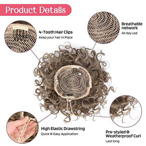 Curly Messy Hair Bun Hair Piece Elastic Drawstring - Image 3