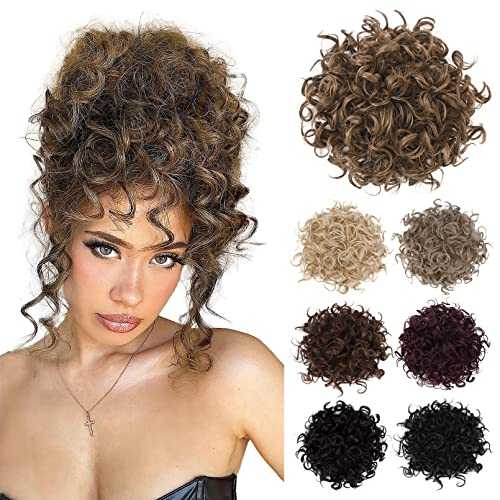Curly Messy Hair Bun Hair Piece Elastic Drawstring - Image 31