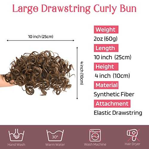 Curly Messy Hair Bun Hair Piece Elastic Drawstring - Image 33