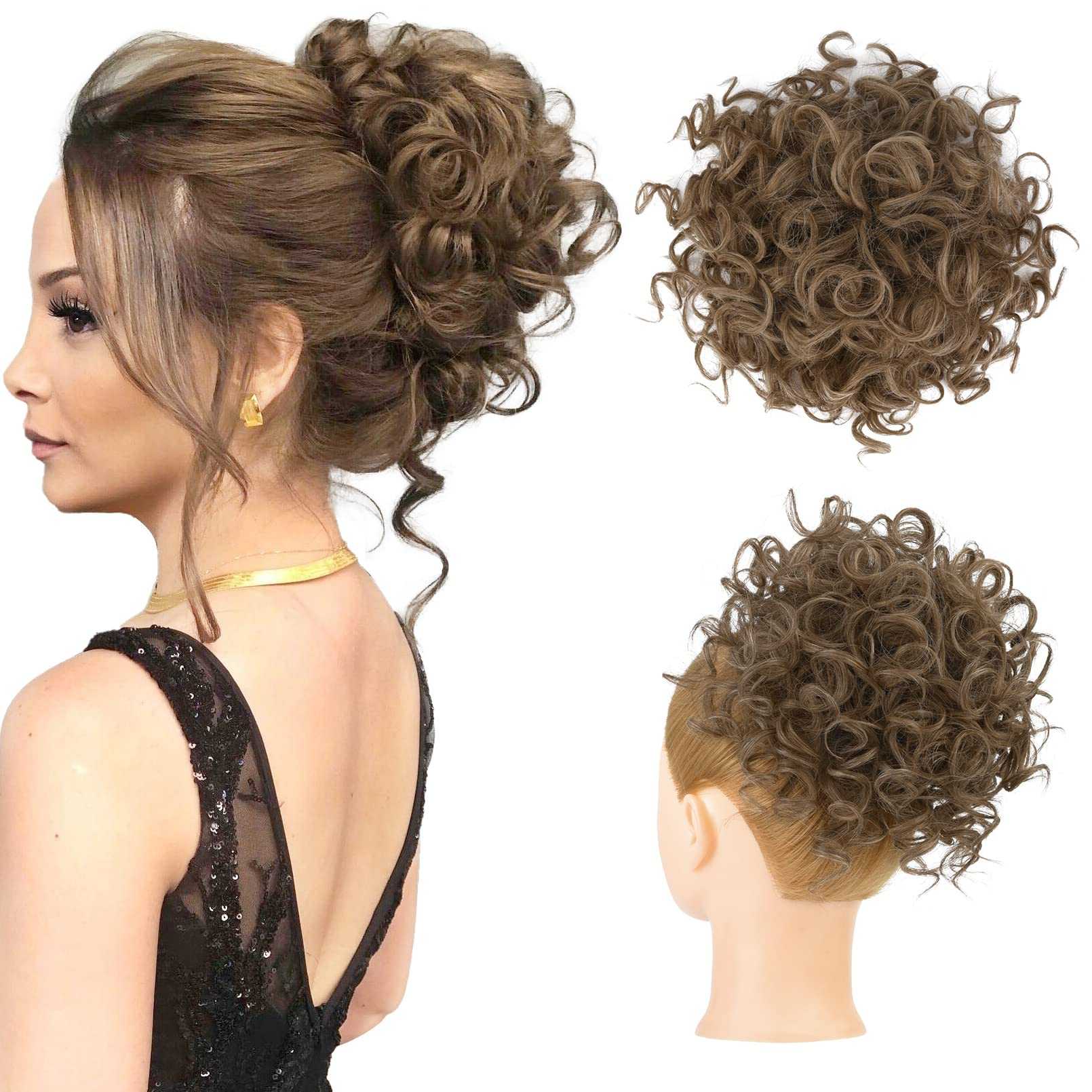 Curly Messy Hair Bun Hair Piece Elastic Drawstring - Image 39