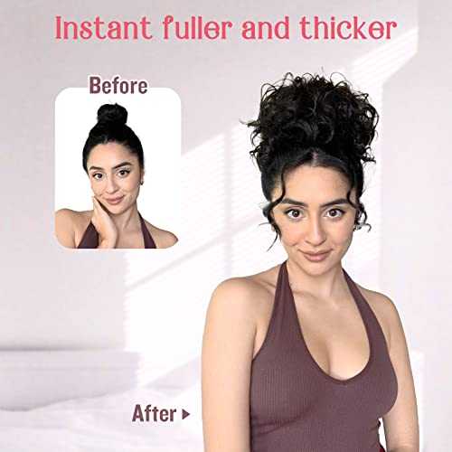 Curly Messy Hair Bun Hair Piece Elastic Drawstring - Image 4