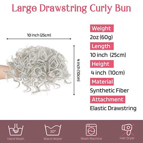 Curly Messy Hair Bun Hair Piece Elastic Drawstring - Image 44