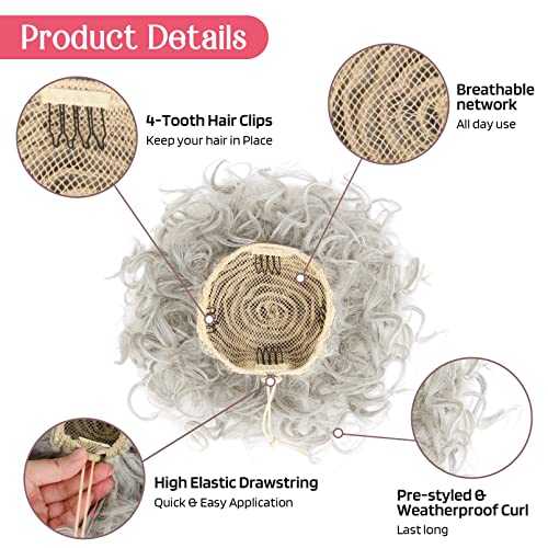 Curly Messy Hair Bun Hair Piece Elastic Drawstring - Image 45