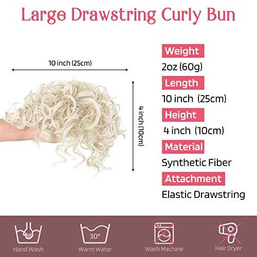 Curly Messy Hair Bun Hair Piece Elastic Drawstring - Image 48