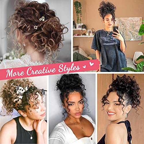 Curly Messy Hair Bun Hair Piece Elastic Drawstring - Image 5