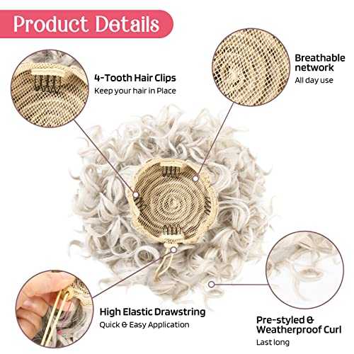 Curly Messy Hair Bun Hair Piece Elastic Drawstring - Image 53