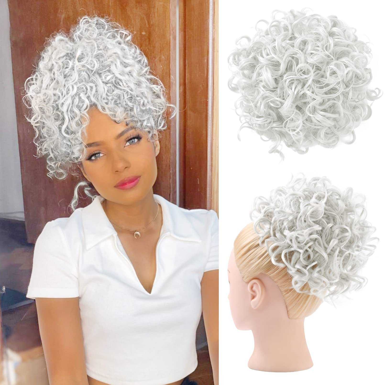 Curly Messy Hair Bun Hair Piece Elastic Drawstring - Image 54