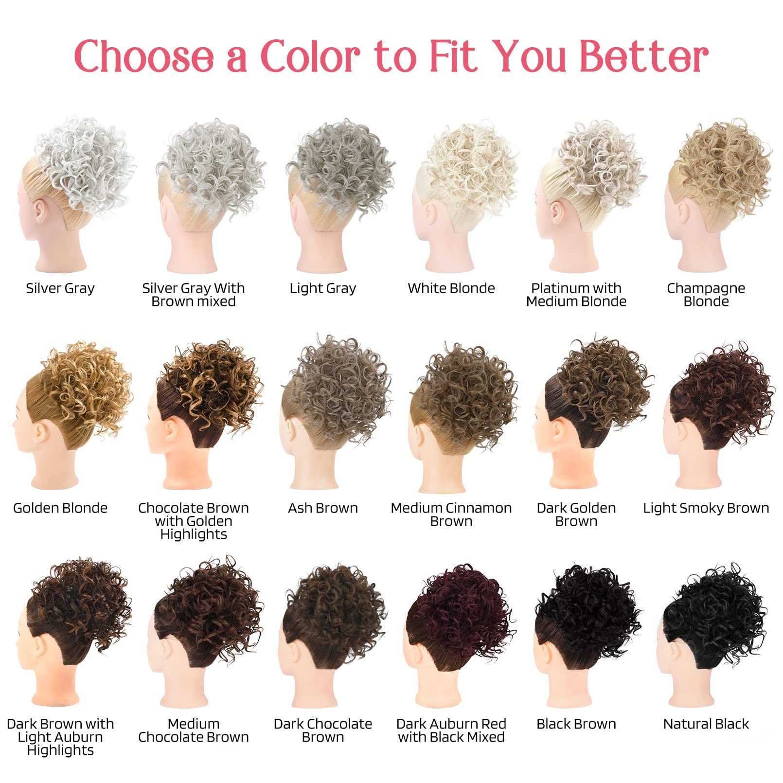 Curly Messy Hair Bun Hair Piece Elastic Drawstring - Image 57