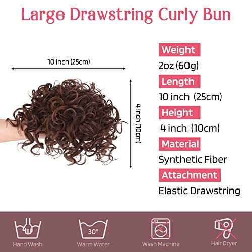 Curly Messy Hair Bun Hair Piece Elastic Drawstring - Image 59