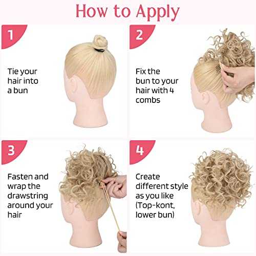 Curly Messy Hair Bun Hair Piece Elastic Drawstring - Image 6