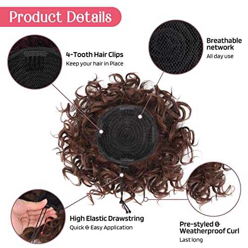 Curly Messy Hair Bun Hair Piece Elastic Drawstring - Image 60