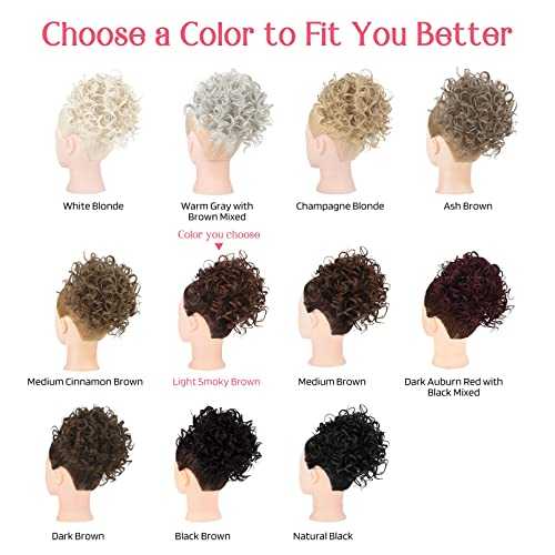 Curly Messy Hair Bun Hair Piece Elastic Drawstring - Image 61