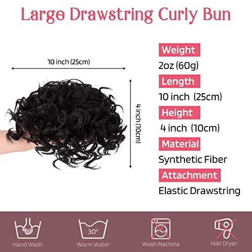 Curly Messy Hair Bun Hair Piece Elastic Drawstring - Image 9