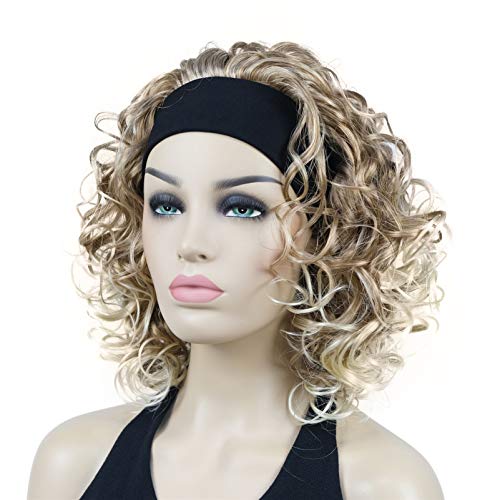 Curly Mixed Blonde 12 " Headband Wig - Image 5
