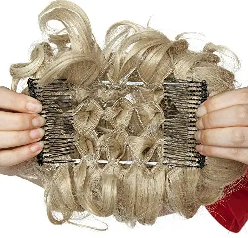 Curly Synthetic Fibre Clip in Hairpiece Chignon - Image 4