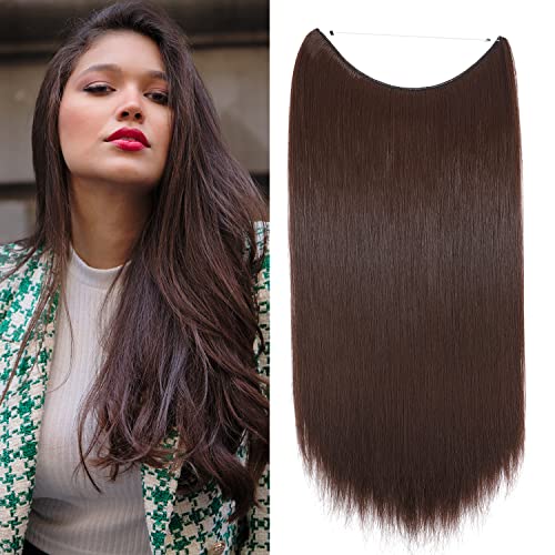 Curly Synthetic Halo Hair Extensions - Image 106