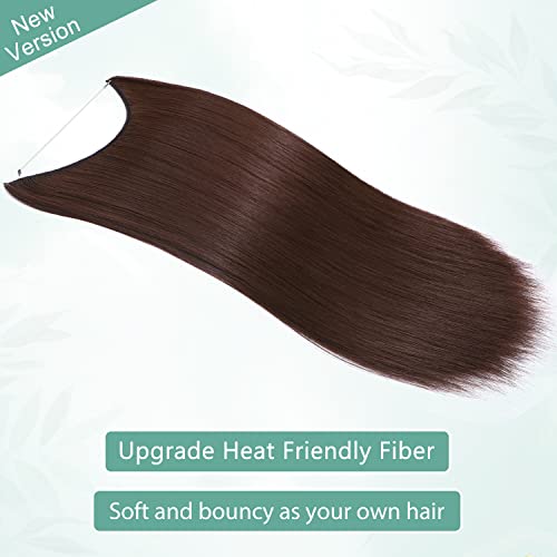 Curly Synthetic Halo Hair Extensions - Image 107