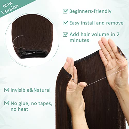 Curly Synthetic Halo Hair Extensions - Image 108