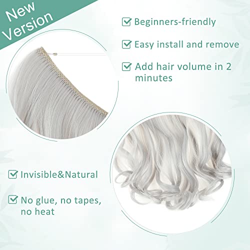 Curly Synthetic Halo Hair Extensions - Image 11