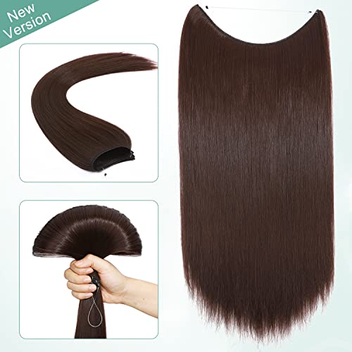 Curly Synthetic Halo Hair Extensions - Image 110