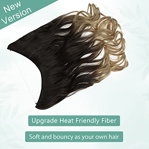 Curly Synthetic Halo Hair Extensions - Image 112