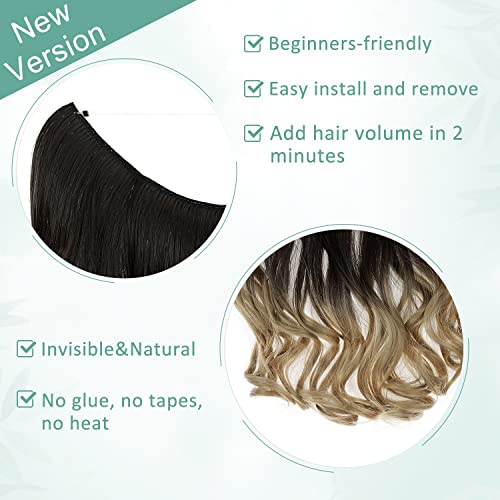 Curly Synthetic Halo Hair Extensions - Image 115