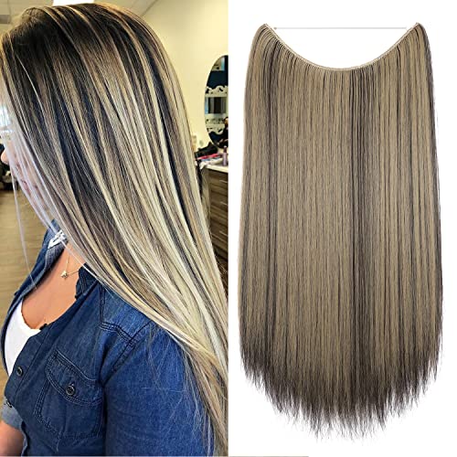 Curly Synthetic Halo Hair Extensions - Image 116