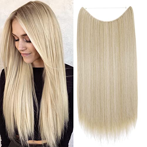 Curly Synthetic Halo Hair Extensions - Image 12