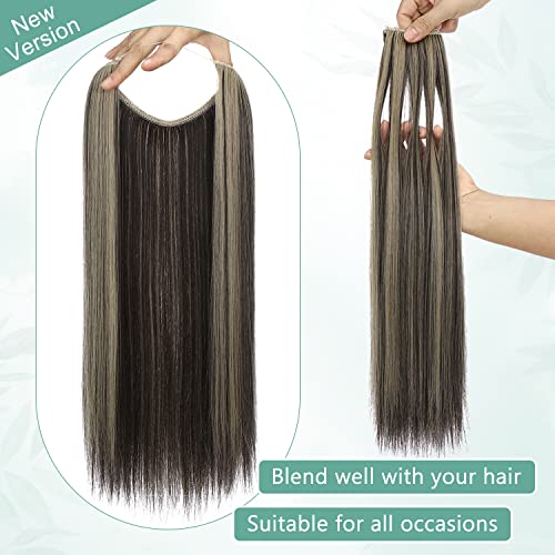 Curly Synthetic Halo Hair Extensions - Image 120