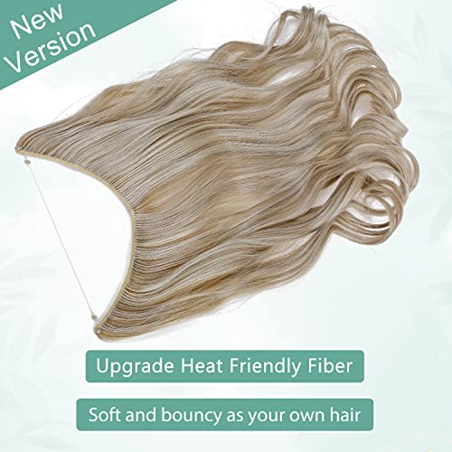 Curly Synthetic Halo Hair Extensions - Image 123