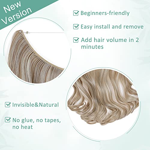 Curly Synthetic Halo Hair Extensions - Image 125