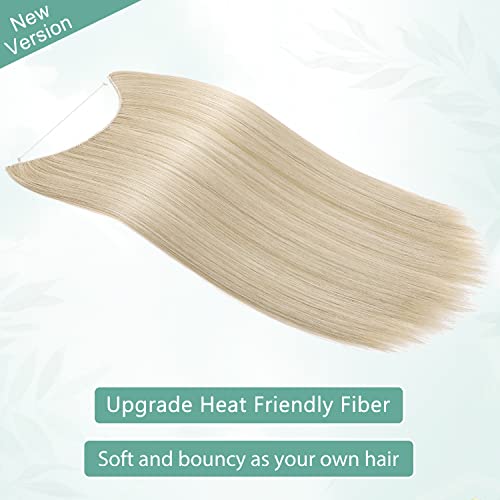 Curly Synthetic Halo Hair Extensions - Image 13